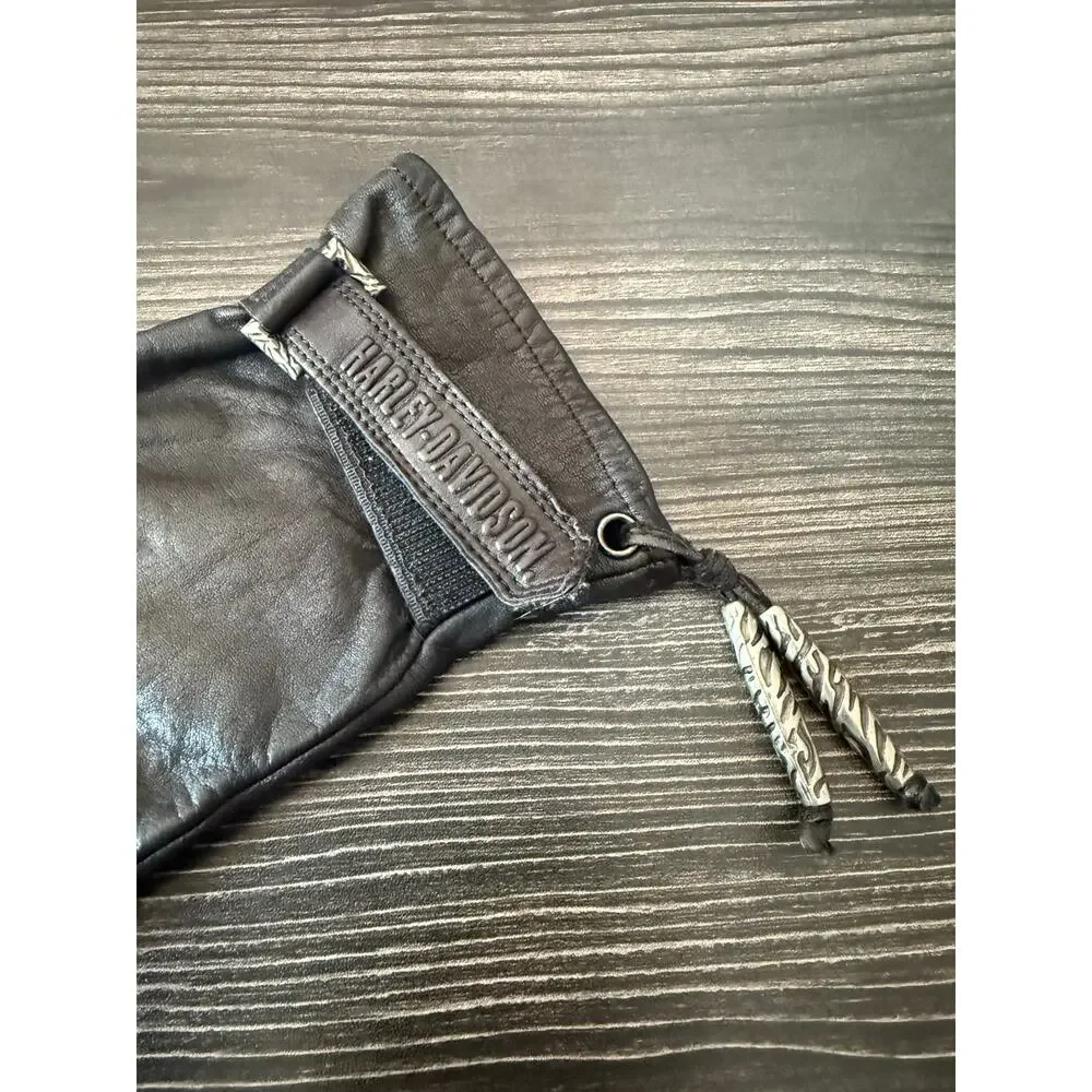 6/$25 Harley Davidson Single Leather Glove (Left Hand) with Charm Animal Print